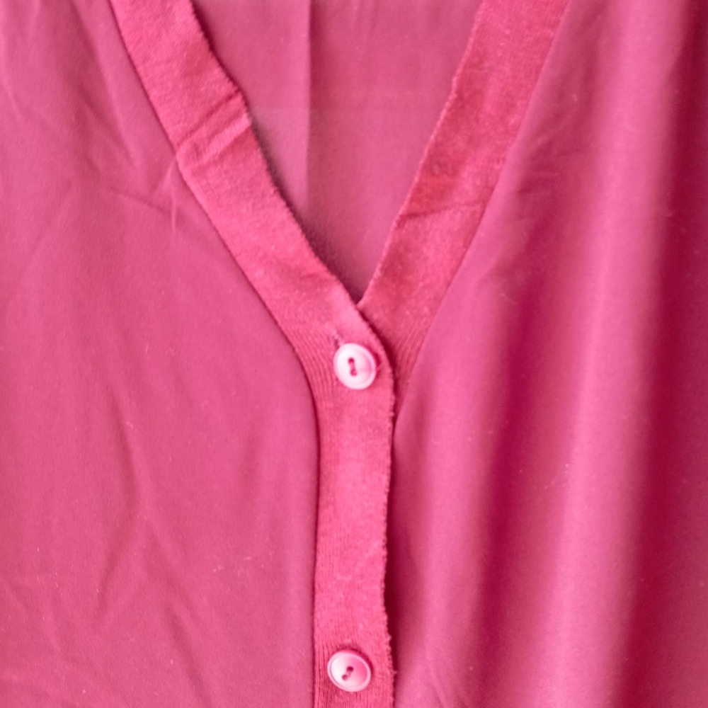 Maroon Sheer and Fineknit Top - Picture 6 of 11